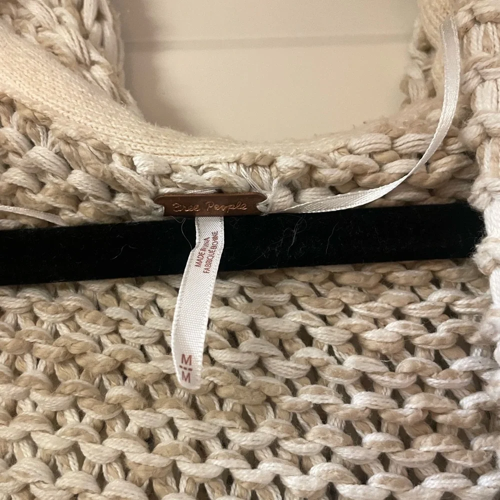 Free People Cream Hooded Cardigan - Picture 2 of 5